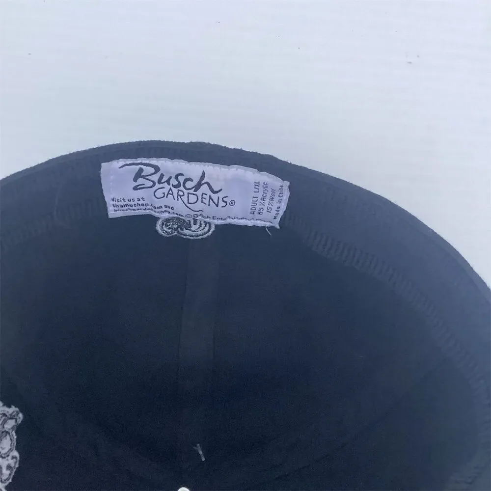 Busch Gardens‎ Black Stretch Fit Baseball Hat Cap